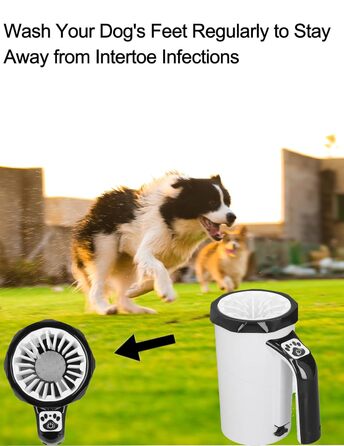 Автоматичний мийка лап для собак, портативне аксесуар для чищення, розділена, ручна, перезаряджувана, потужна мийка лап для собак середніх та великих порід