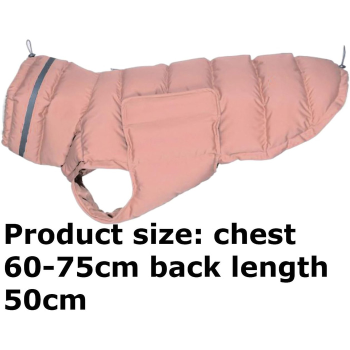 Зимовий одяг для собак - тепла куртка з поліестеру 75 см | Теплий одяг для маленьких, середніх та великих собак, стійкий до холоду, модний одяг для активного відпочинку на природі
