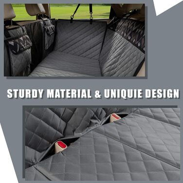 Захист сидіння авто для собак з твердим дном (Hängemattenbrücke) - сірий, для стандартних авто та SUV