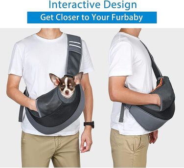 Сумка-переноска для собак, регульована, для собак і котів, з дихаючої сітки, для подорожей, чорна (0.5-3 кг)