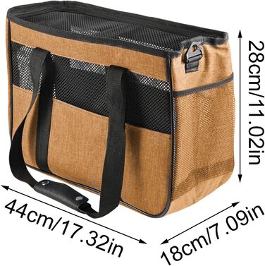 Транспортна сумка для собак та котів Duroecsain | Зручна сумка з кишенями для прогулянок, подорожей та відпочинку на природі (помаранчевий)