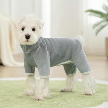 Тепла флісова куртка для собак, флісовий костюм на 4 лапи, захист від вітру, з отвором для повідка, зручний ролkragen, для маленьких, середніх та великих собак, сірий, розмір M