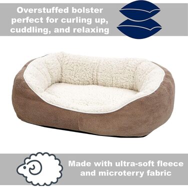 Ліжко для собак Midwest Homes for Pets Kuschel, сіро-коричневе, розмір S (58x16x51 см)