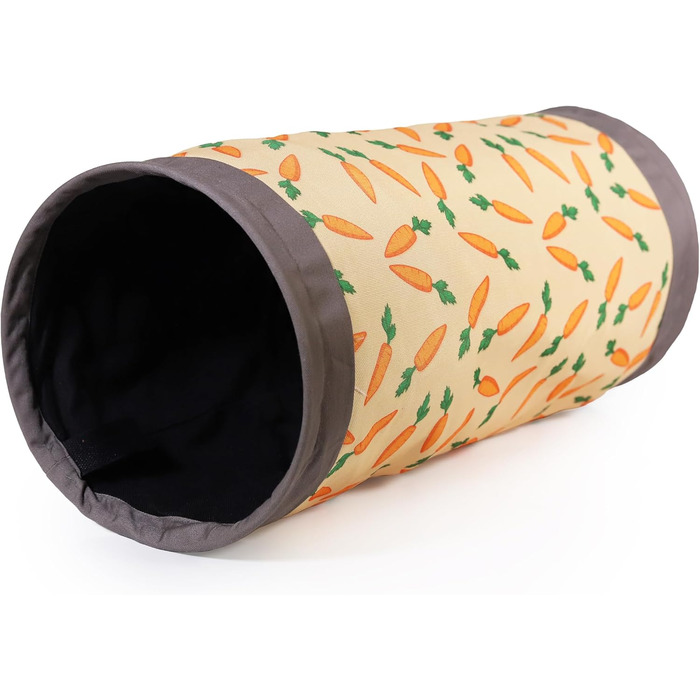 Ігровий тунель Rosewood Snuggles з принтами морквин для кроликів, морських свинок, хорягів та щурів