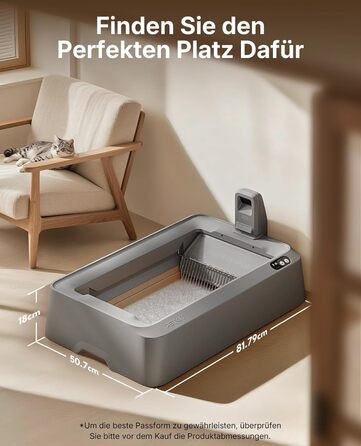 Автоматичний котячий туалет PETKIT Purobot Crystal Duo з камерою, моніторингом здоров'я, контролем запаху, сірий колір T7
