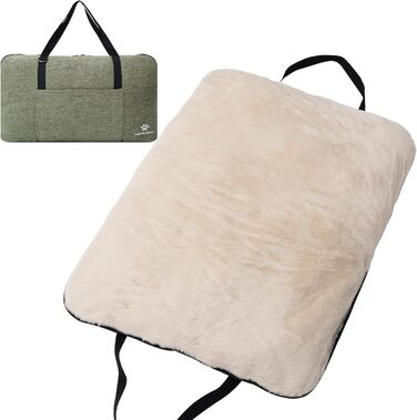 Ортопедичне собаче ліжко для подорожей з практичною сумкою – сертифікована якість OekoTex та GSR (M, Зелений)