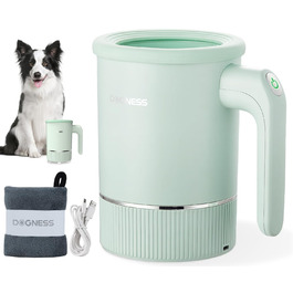 Автоматичний очищувач лап для великих собак DOGNESS, очищувач лап з силікону, Type-C, USB швидка зарядка, 360° очищувач лап для собак для масажу та догляду за брудних кігтів (Зелений)