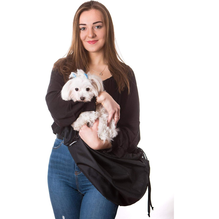 Травельник для собак та котів PillowPrim: зручний переносник для домашніх тварин на плечі (чорний)