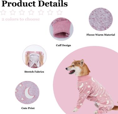 Теплий зимовий халат для собак, піжама з фланцелю, теплий костюм для собак середніх та великих порід, зимовий одяг для собак, рожевий, розмір XS-2XL