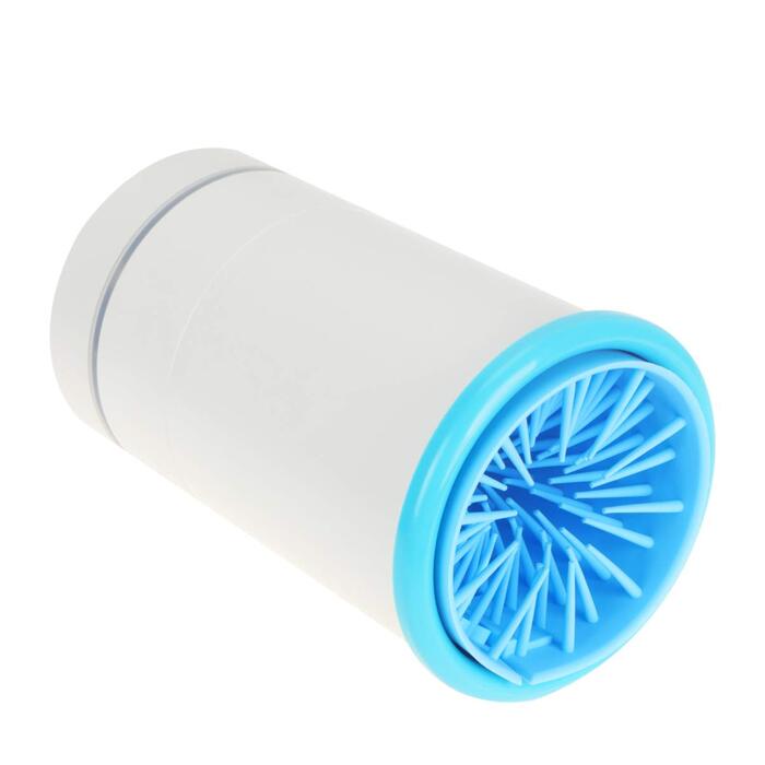 Машина для миття лап тварин FRCOLOR з силікону, USB-зарядка, ротаційна щітка, блакитний/білий колір, 16.4*10.4*2.3 см