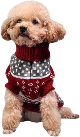 Теплий в'язаний пуловер для собак та котів, стильний каре, рожевий олень, XXL