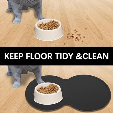 Силіконовий килимок для тварин, вологостійкий килимок для собак та котів з піднятими краями, 48 x 27 см