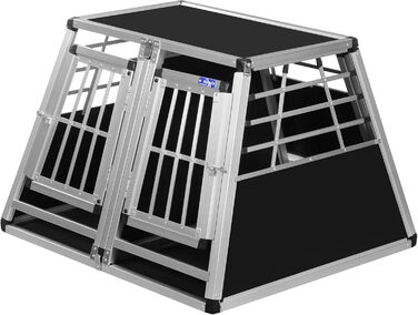 Транспортна переноска для собак Transportbox N23, алюмінієва, 82x90x63 см, з перегородкою та аварійним виходом