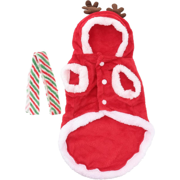 Костюм для собаки/кішки Холібанна, Різдвяний олень, тепла жилетка для зими (L)