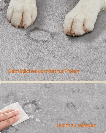 Feandrea Водонепроникний килимок для собак XXL, 2 шт., 183x183 см, багаторазовий, протиковзкий, поглинаючий, для собак, котів, кроликів, темно-сірий