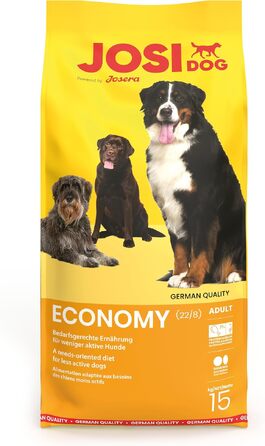 Сухий корм для собак JosiDog Economy Adult для малоактивних дорослих собак, преміум-клас, 15 кг