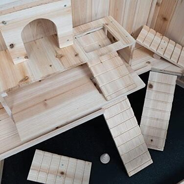 Клітка для хом'яка MATS з дерева, 90x55x55 см, для дому, клітка для дрібних тварин