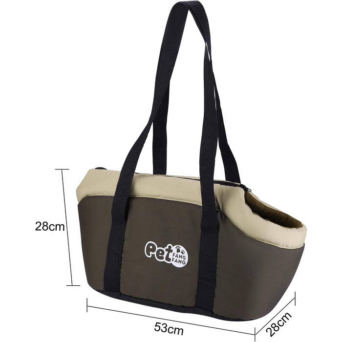 Переноска для собак та котів великої місткості, зимова, складана, дихаюча, регульована, для тварин до 5 кг (колір: коричневий)