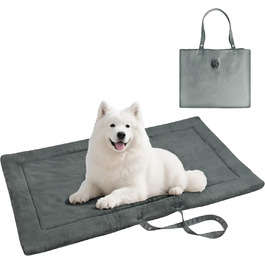 Водонепроникний килимок для собак Pawsse 127 x 70 см - для подорожей, авто, кемпінгу (сірий)