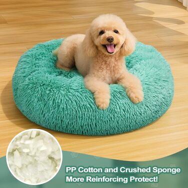 М'яке ліжко для собак та котів, зручне та тепле, антистрес, для маленьких та середніх порід, блакитне (50 см)