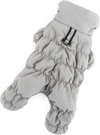 Зимовий теплий комбінезон для собак, водонепроникний, з флісовою підкладкою, для маленьких порід (йоркширський тер'єр, чихуахуа), зелений (XL, сірий)