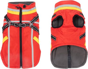 Теплий зимовий одяг для собак FeimaX: флісова куртка з блискавкою, для малих та середніх собак (червоний, 3XL)