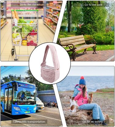 Транспортна сумка для тварин: переноска для собак, котів, цуценят (Рожева)