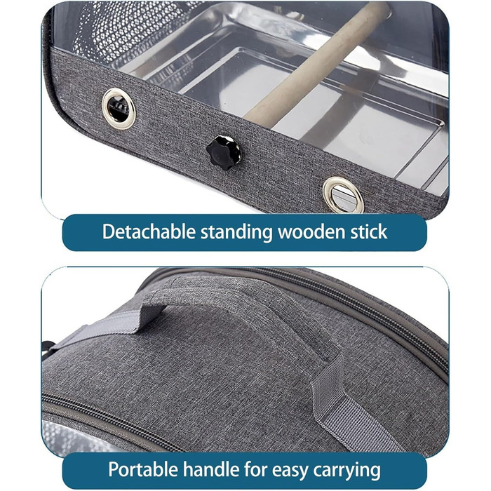 Переносна переносна сумка-переноска для птахів, клітка для подорожей для колібрі, папуг, сірих птахів