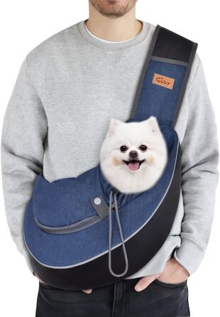 Слін для собак та цуценят CUBY: зручний та безпечний, з дихаючою сіткою та регульованим ременем, для прогулянок та подорожей (Джинс, M)