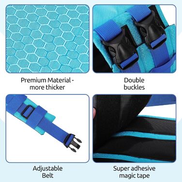 Жилет рятувальний для собак середнього розміру KONVINIT, XS-XXL, блакитний