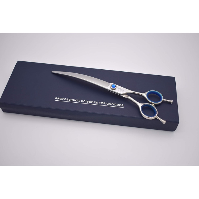 Професійна фен-ножиця KKO для грумінгу домашніх тварин, 7.0/8.0, нержавіюча сталь 440C, японська технологія, вигнута