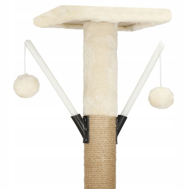 Високий ігровий комплекс для котів Springos 101: дряпачка, лежанка та стовпчик (160 см)