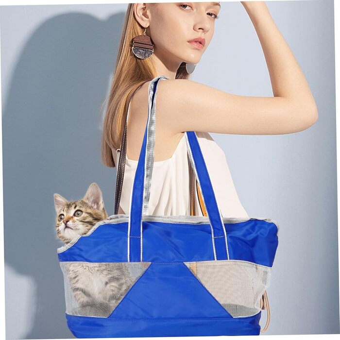 Складана переносна сумка для тварин Ganazono з оксфордської тканини. Дихаюча, з циркуляцією повітря, практична сумка на плече для котів та собак. Легко чиститься та зручна в подорожах.