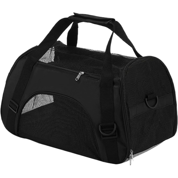 Сумка-переноска для тварин, портативна, для цуценят, чорна: дихаюча, неслизька, для подорожей та прогулянок