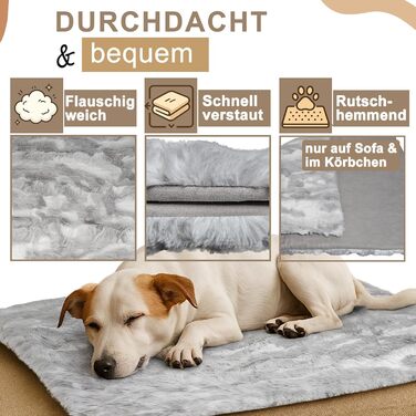 М'яка водонепроникна ковдра для собак, антиковзаюча та пральна - тепла ковдра для маленьких та середніх собак для дивану, авто та лежанки. Small