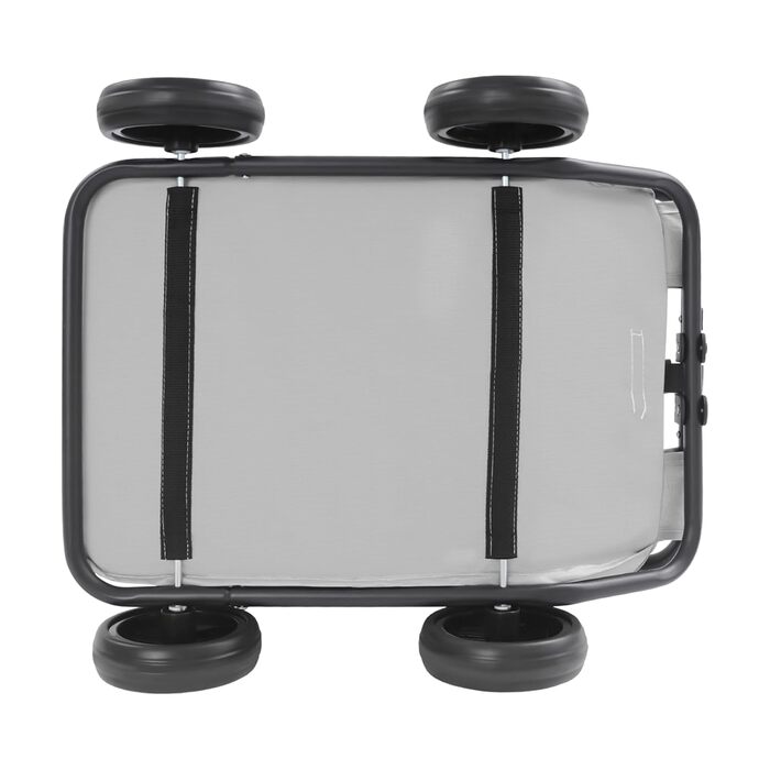 Візок для собак та котів Mini Hundewagen, сірий, до 10 кг, розкладний, з висувним ручками