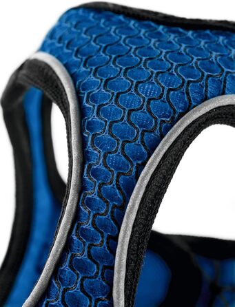 Нашийник для собак HUNTER HILO COMFORT, блакитний, XS-S, легкий, з сітчастого матеріалу, з відбиваючими елементами, для маленьких та середніх собак