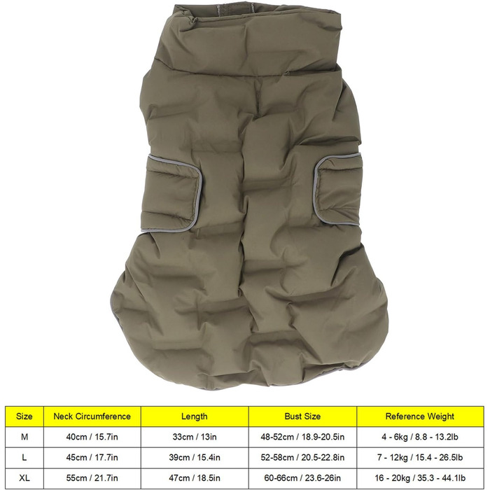Водонепроникний зимовий одяг для собак: тепла куртка та жилет для великих собак (L)