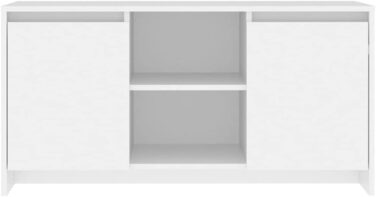 vidaXL Тумба під телевізор з дверцятами і полицями, біла, 102x37,5x52,5 см, ДСП