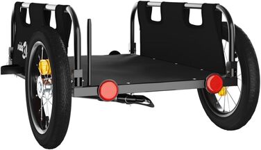 Причіп для велосипеда, вантажний, чорний, 122 x 53 x 33 см