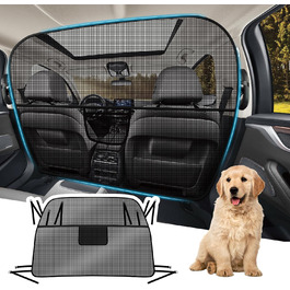 Автомобільна перегородка для собак, 156 см, бар'єр між переднім та заднім сидінням, для SUV, великих авто та пікапів