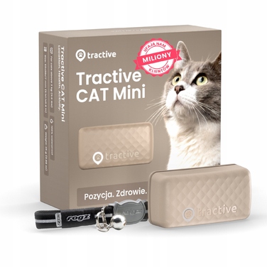 GPS-локатор для котів Tractive CAT Mini з моніторингом здоров'я, коричневий
