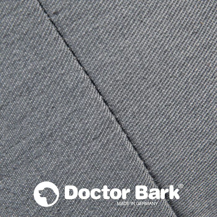 Ліжко для собак Doctor Bark кругле, ортопедичне, з м'якою подушкою та іграшкою, для малих порід, світло-сіре, 40x35 см, пране при 95°C, Німеччина