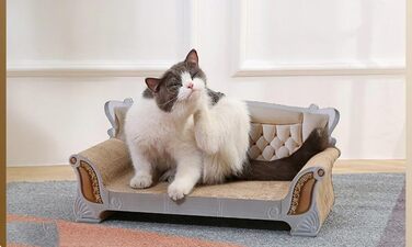 Драбина-кіготь для котів з картону, форма дивана - кіготь для котів, іграшка для котів, проста збірка, 52 x 23 x 22 см