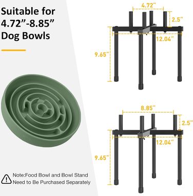 Підставка для води для собак Jane Eyre – регульована, піднята, для великих та середніх собак, антиковзаюча, без миски. Матеріал: L-STEEL