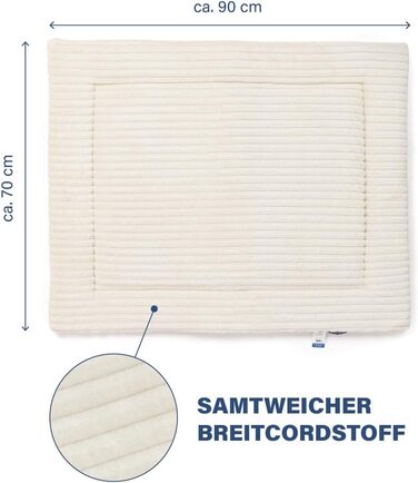 Килимок для собак середніх порід Wallace & Jones Cardi, 90x70 см, бежевий, знімний, з м'якого корду