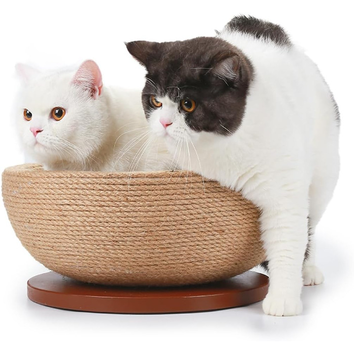 Котяча дряпальня з миски CanadianCat - лежанка з сизалю, 45x45x16 см