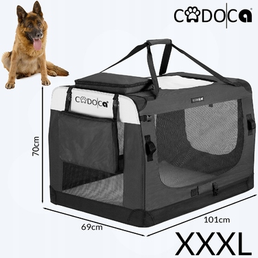 Переноска для собак Cadoca, синя, 3XL (101 x 70 x 69 см)
