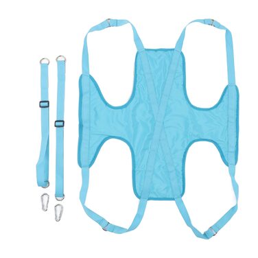 Гамак для домашніх тварин OKOVO, дихаючий, запобігає натиранню, регульовані ремені, шлейка для маленьких тварин (L), блакитний