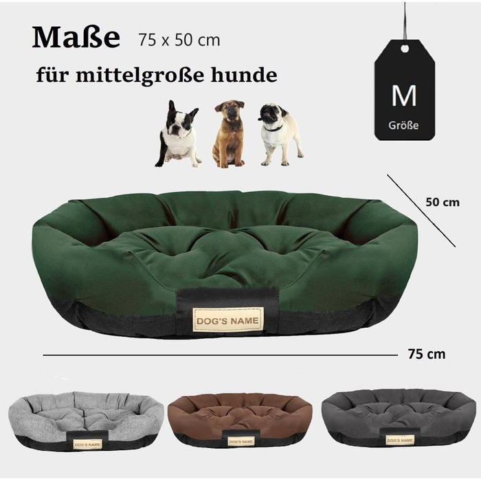 Крісло-ліжко для собак XL 115x95 см, персоналізоване з ім'ям, вологостійке, для дому